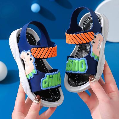 China New 2022 Newborn Baby Soft Bottom Anti-skid Rubber Kids Beach Shoes Slippers Summer Kids Breathable Boy Sandals Newborn Slides for sale