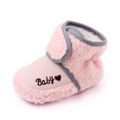 China Other New Arrival Unique Fashion Cotton Fabric Soft Baby Snow Boots Pale Pinks for sale