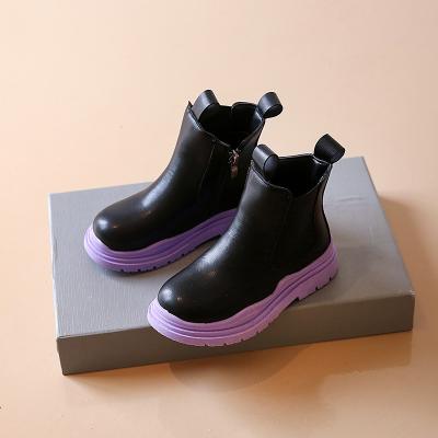 China Durable Factory Direct Children's Fashion Leather Martin Boots for sale