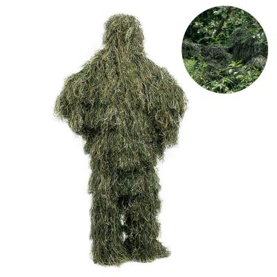 China Inside: Polyester Mesh Shell; Exterior: Polypropylene Filament Kids Ghilli Suit Clothes Outdoor Camping Nomad Woodland Camouflaged Hunting Sniper Suit for sale