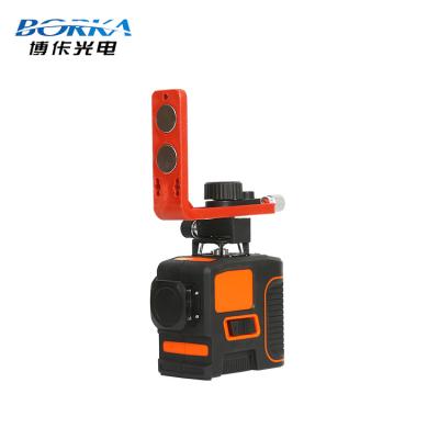 China Automatic Borka Wall Mount Self Leveling Line Laser Cross Line 360 ​​Green Beam 3D Laser Mulit Level For Tiling Construction Tools 240mm/190mm/180mm for sale