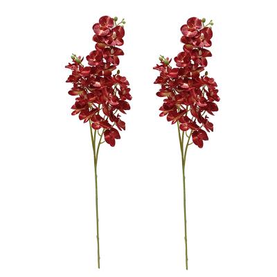 China New eco-friendly artificial fabric flower orchid for decorative flowers and elegant home decoration garlands and shaping wedding different colors for sale