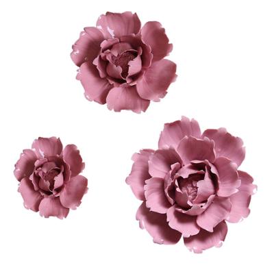 China Europe USA Handmade Magnetic Ceramic Flower For Wall Decoration for sale