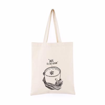 China Custom Wholesale Reusable Logo Eco Organic Lunch Cotton Shopping Bag for sale