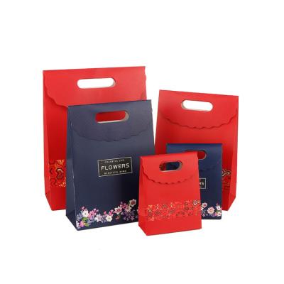 China Recyclable Wholesale Custom Size Stand Up Craft Food Packaging Tote Paper Bag for sale