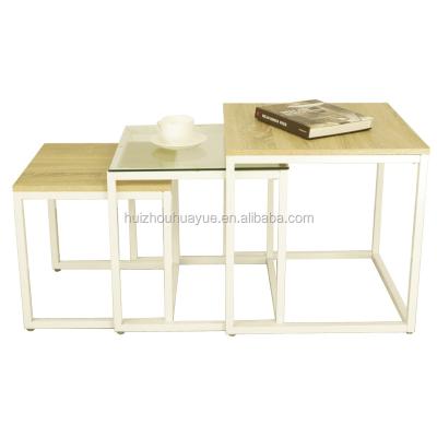 China Sustainable 3 End Tea Table Side Table End Side Coffee Table Set Sets for sale