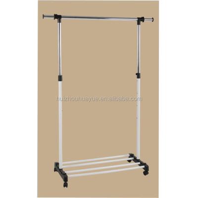 China Black and Chrome Rolling Clothes Organizer (Size) Single Adjustable Garment Rack Rod for sale