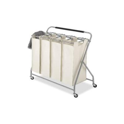 China Good Quality Rolling Laundry Basket Sorter Laundry Cart Household Product Trolley Heavy Duty Laundry Cart WHEELS for sale