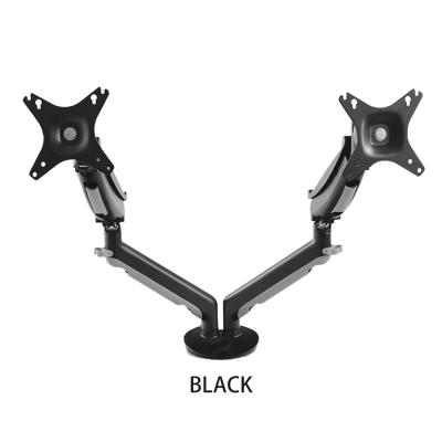 China Aluminum Alloy Laptop Monitor Arm Mount Desktop Dual Mount 17to 24inch Adjustable Monitor Mount for sale