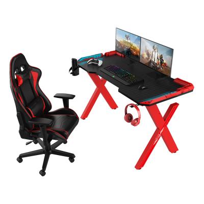 China Other Gaming Desk Computer Table Manufacturer Wholesale Metal Steel Frame Red Gaming Desk for sale