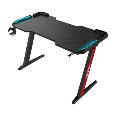 China Other black gaming desk led cool carbon fiber desk gaming esports gamer desk for sale