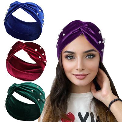 China POLYESTER Women's Yoga Headbands Sports Workout Running Hair Bands for sale