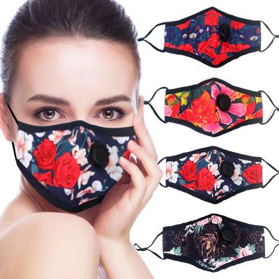 China Fabric Wholesale Custom Designed Cotton Polyester Facemask Fashionable Flower Printed Maskes For Adults Children for sale