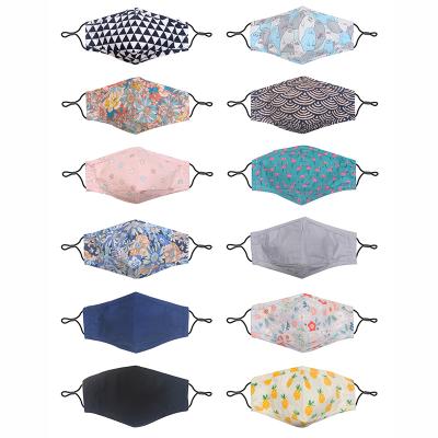 China Washable Reusable Face Mask Cotton Fabric Wholesale Paisley Floral Star Printed Face Mask For Adults Men And Women for sale