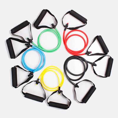 China 1 Shape Tube Resistance Band Eco - Friendly Non - Toxic Tube With Cloth Fabric for sale