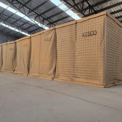 China Met zand gevulde schanskorf Hesco Blast Wall Containment Militaire barrière Blast Wall Te koop