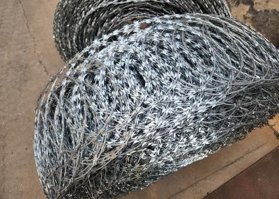 China Stainless Steel Razor Barbed Wire Dark Green Wire Of Painted Iron for sale