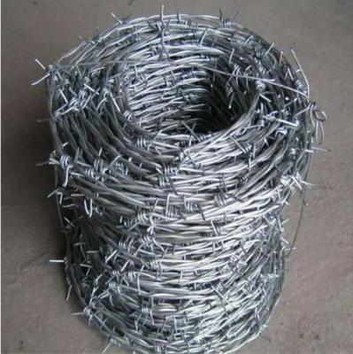 China 125 gauge barbed wire with 14 gauge 4point barbs prison high security barbed wired fence barbed wire price in bangladesh galvanized for sale