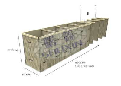 China Mil 10 Hete Ondergedompelde Gegalvaniseerde Hesco-Barrièremuur, Militair Hesco-Bastion Te koop