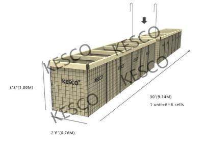 Κίνα Βαρύ γαλβανισμένο mil 9 στρατιωτικό αμυντικό σύστημα εμποδίων Hesco προς πώληση