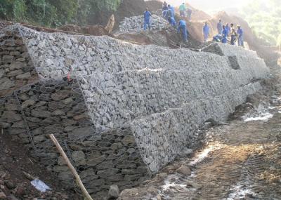 China Gegalvaniseerd Staal 80x100mm 60x80mm Steen Gevulde Gabions Mand Behoudende Muur Te koop