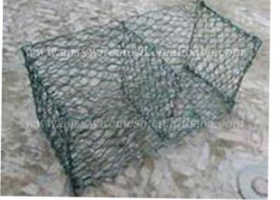 China Q235 bedekte Groen Pvc Hexagonale Steen Gevulde Gabions met een laag Te koop