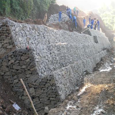 China Fio Mesh Cages do ferro das cestas da parede de retenção da pedra 2m Gabion à venda