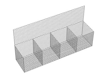 China 4x1x1m sechseckige galvanisierte Gabions 3.8mm Wand-Rost-Beweis-Verlegenheits-Stein-Füllungs-Einheiten zu verkaufen