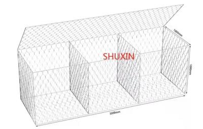 China 3.0mm 3x1x1m galvanisierte Gabion Kästen bügeln den Hochleistungsstein, der für Straßen und Brücken gefüllt wird zu verkaufen