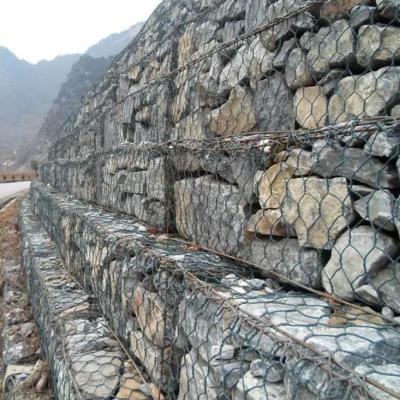 China 2x1x1m sechseckiger Draht Mesh Gabion Hot Dipped Galvanized und PVC beschichtete zu verkaufen