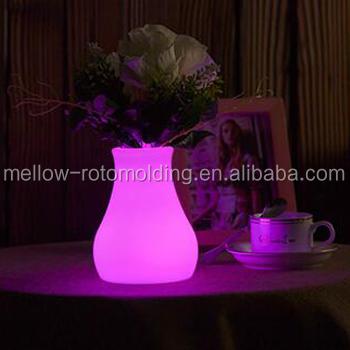 China HOTEL Decorative Plastic Ornamental Glowing Led Flower Pots for sale