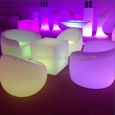 China Eco-freindly led illuminated bar table and chairs led furniture for sale