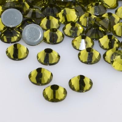 China Cheap Flatback olivine green color style hotfix korean rhinestone made in china for sale