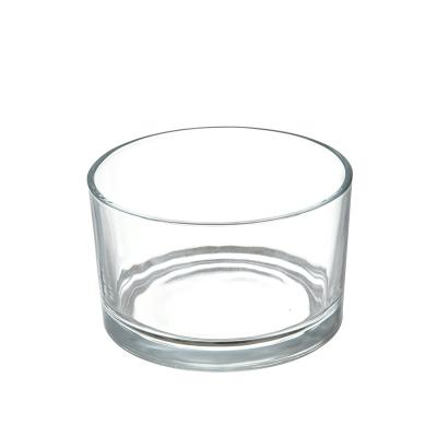 China Custom wholesale cheap clear wide glass home decoration candle jars for home decoration for sale