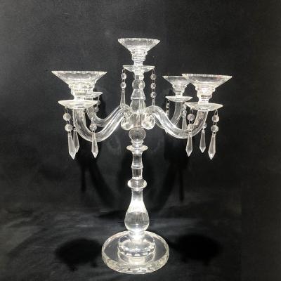 China Europe wholesale 5am candelabra crystal chandelier to wedding centerpiece for sale