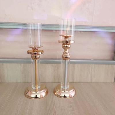 China New Design Weddings Metal Candelabras Set Gold Metal Candle Holders For Wedding Decorative for sale