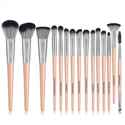 China Angular Blush Makeup Brushes Wholesale Label 15pcs Fiber Hairless Makeup Brushes Beauty Tool Makeup Brush High End Full Makeup Brush for sale