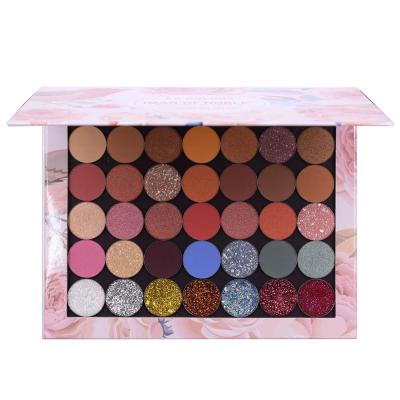 China 35 Colors Waterproof Magnet Tray High Pigment Make Your Own Custom Eyeshadow Palette Diy Makeup Eyeshadow Palette Private Label for sale