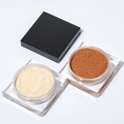 China Custom Wholesale Waterproof Loose Powder Banana Face Highlighter Bar Logo Mineral Loose Powder Private Label Container With Puff for sale