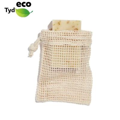 China Natural Household Grocery Drawstring Cotton Mesh Soap Pouch Bag For Cosmetic Jewelry Gift for sale