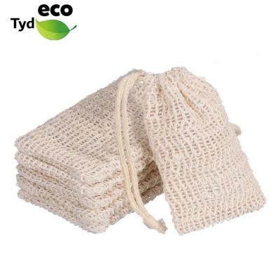 China Household Soap Exfoliating Bag Handmade Soap Saver Bag With Drawstring For Bathroom And Shower for sale