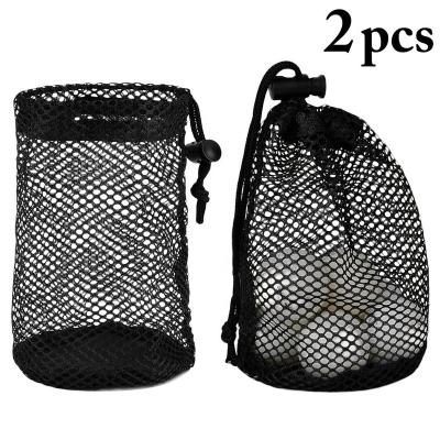 China Promotion Sports Heavy Duty Cord Polyester Mesh Nets Bag Pouch For Nylon Golf Tennis Ball for sale