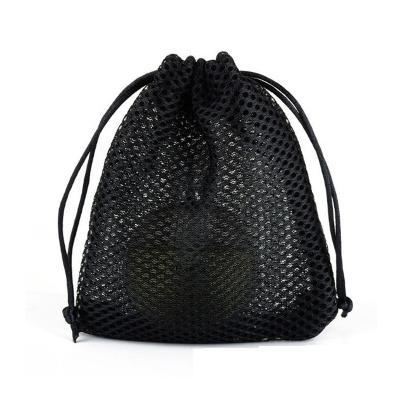 China Nylon Sandwich Mesh Fabric Drawstring Pouch Bag To Gift Bag Small Promotion Polyester Mesh Gift Drawstring Bag for sale