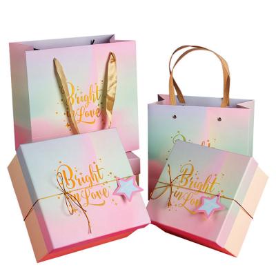 China Custom Recycled Logo Luxury Eco Friendly Hair Materials Hair Logo Shoe Gift Cardboard Paper Pink Printing Gift Box, Shipping Packing With Ribbon for sale