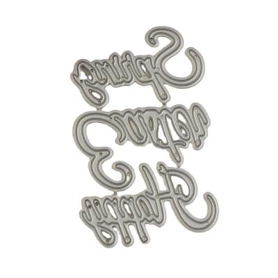 China Europe Scrapbook Metal Die Cuts Shapes Spring Happy Easter Embossed Words Cutting Dies Letter For DIY Scrapbooking Scrapbook Paper Card Embossing for sale