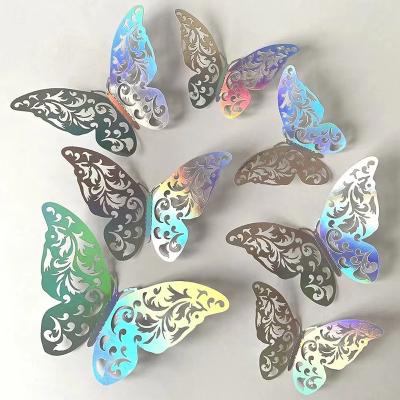 China Decorative Butterfly Wall Sticker 3d Wall Decor 3d Sticker Butterfly Window Sticker Decorative Window Sticker For Wedding Party Decoration for sale