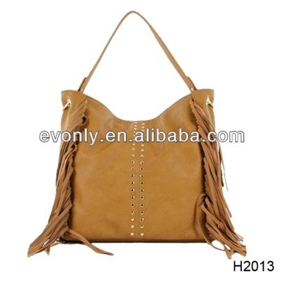 China Tote bag 2014 wholesale designer inspired handbags with fringed and studded for sale