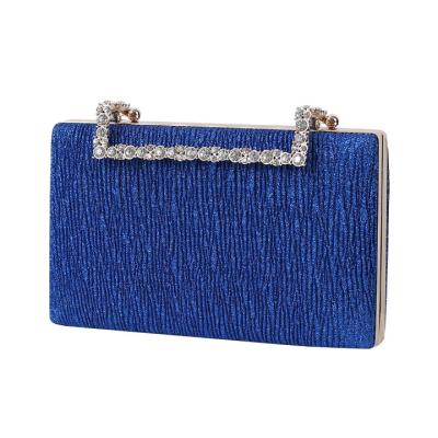 China High Quality Top Custom Women Wedding Bride Luxury Evening Clutch Bag, Bauty Sparkle PU Shiny Portable Chain Evening Clutch Bag for sale