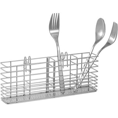 China 2022 New Stainless Steel Anti-scratch Kitchen Cutlery Holder Kitchen Cutlery Drain Rack for sale