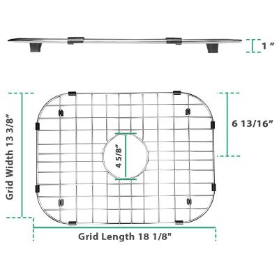 China Sustainable Kitchen Sink Grid Kitchen Stainless Steel Dish Drain Rack Wire Sink Grids for sale